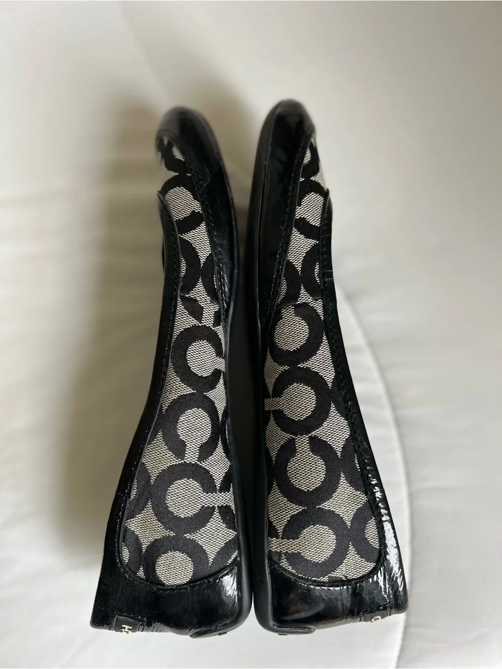 Coach Black and gray Patterned Women's Ballet Flats size 8